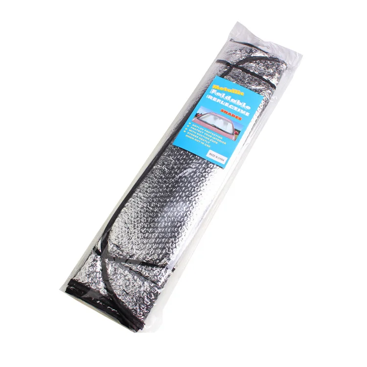 Custom Bubble Sun Shade Foldable Retractable Tyvek Car Front Window Sunshades Polyester Car Windshield Sunshade For Car