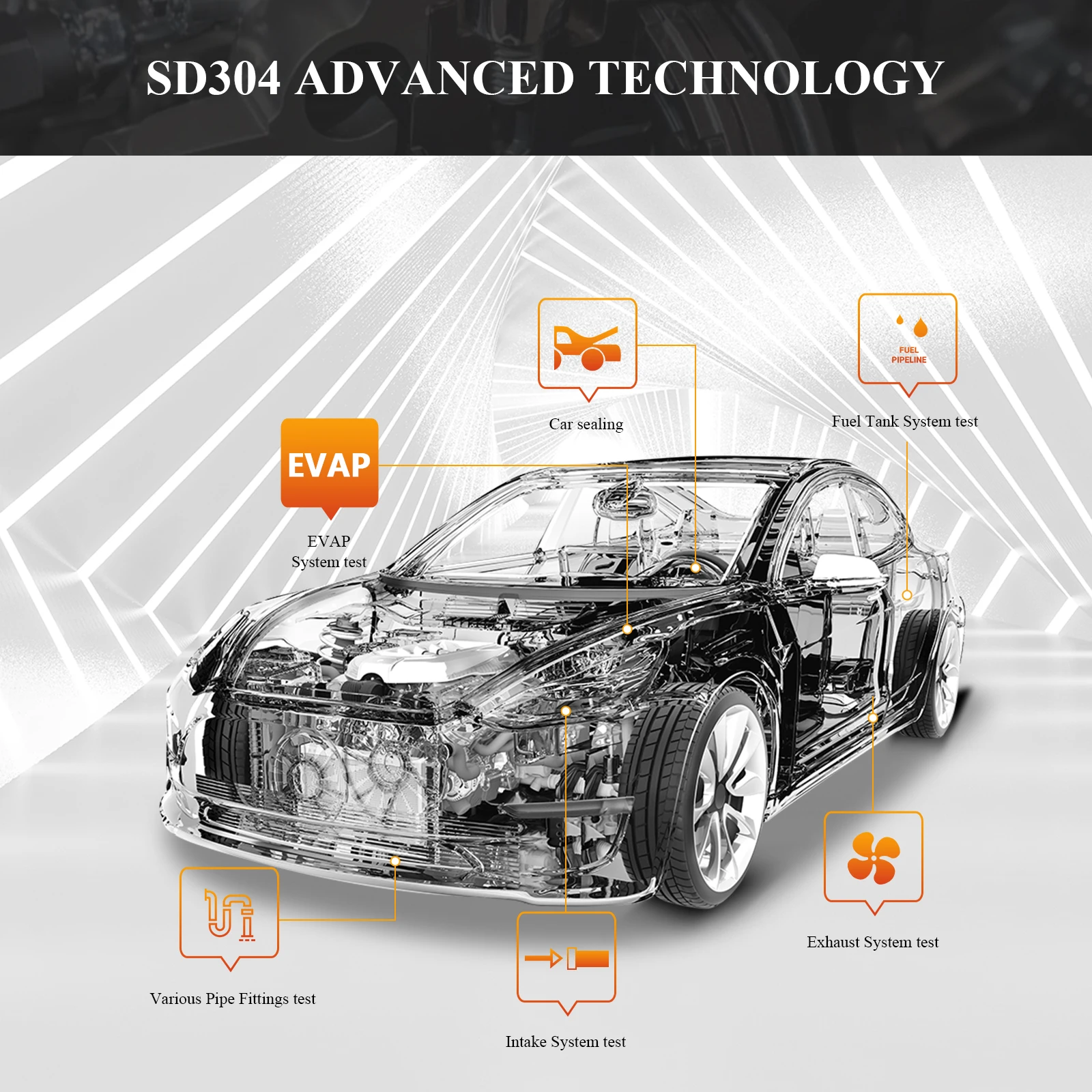 universal diagnostic tool for all cars car diagnostic tool 12 and 24 volts car smoke leak detector tester sets with air pump