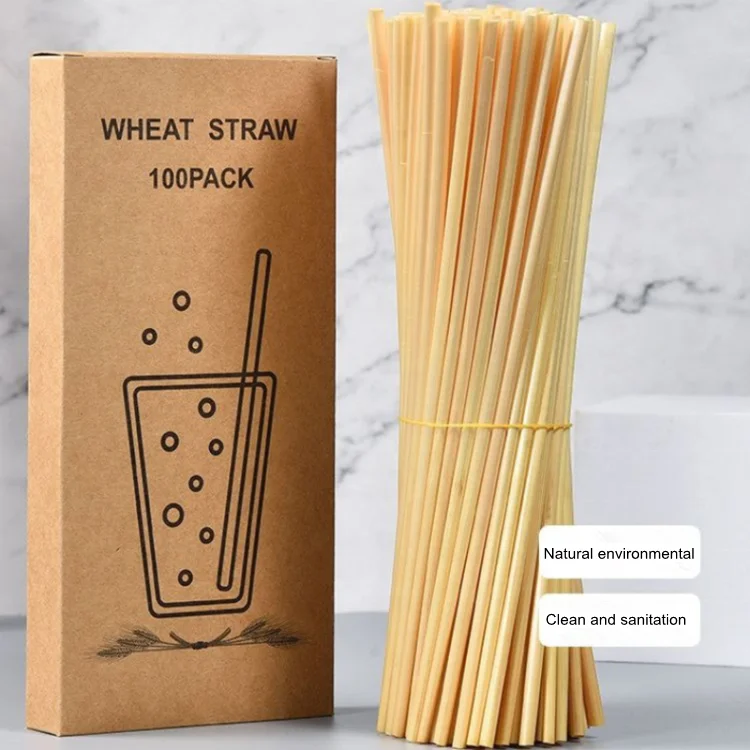 Factory price custom logo organic natural wheat straws wheat drinking straws eco friendly rye straws for sale