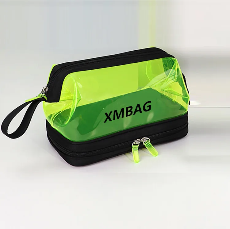 TPU Clear Makeup Organizer Pouches Travel Transparent Cosmetic Bag Large Shaving Dopp Kit Bathroom Toiletries Wash Bags for Men