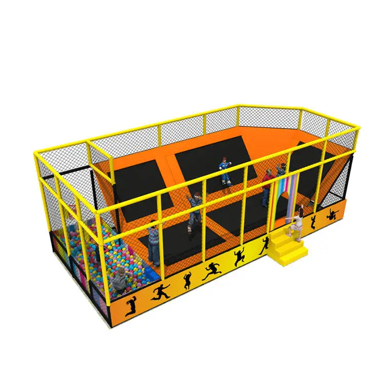Kids indoor and outdoor trampoline bed with roof