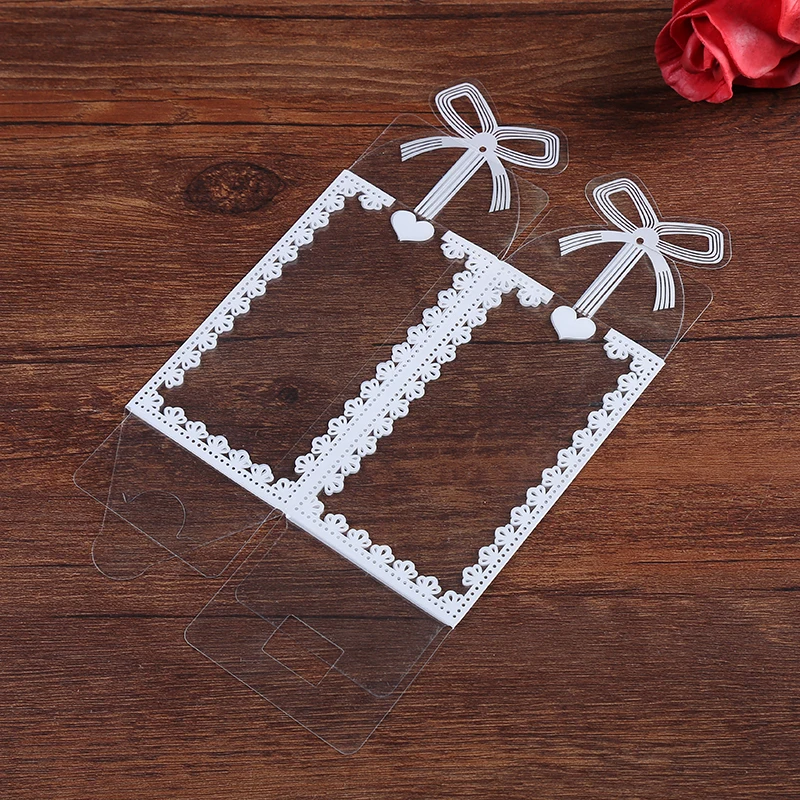 Customized clear PVC PET PP Christmas gift packaging box small rectangle plastic packaging box