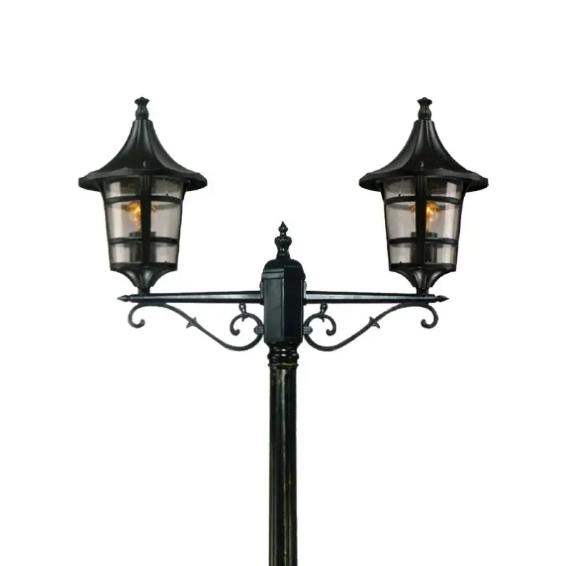 Powder Coating Antique Housing Solar Lamp Pole Galvanized Aluminum Street Light Poles Manufacturer