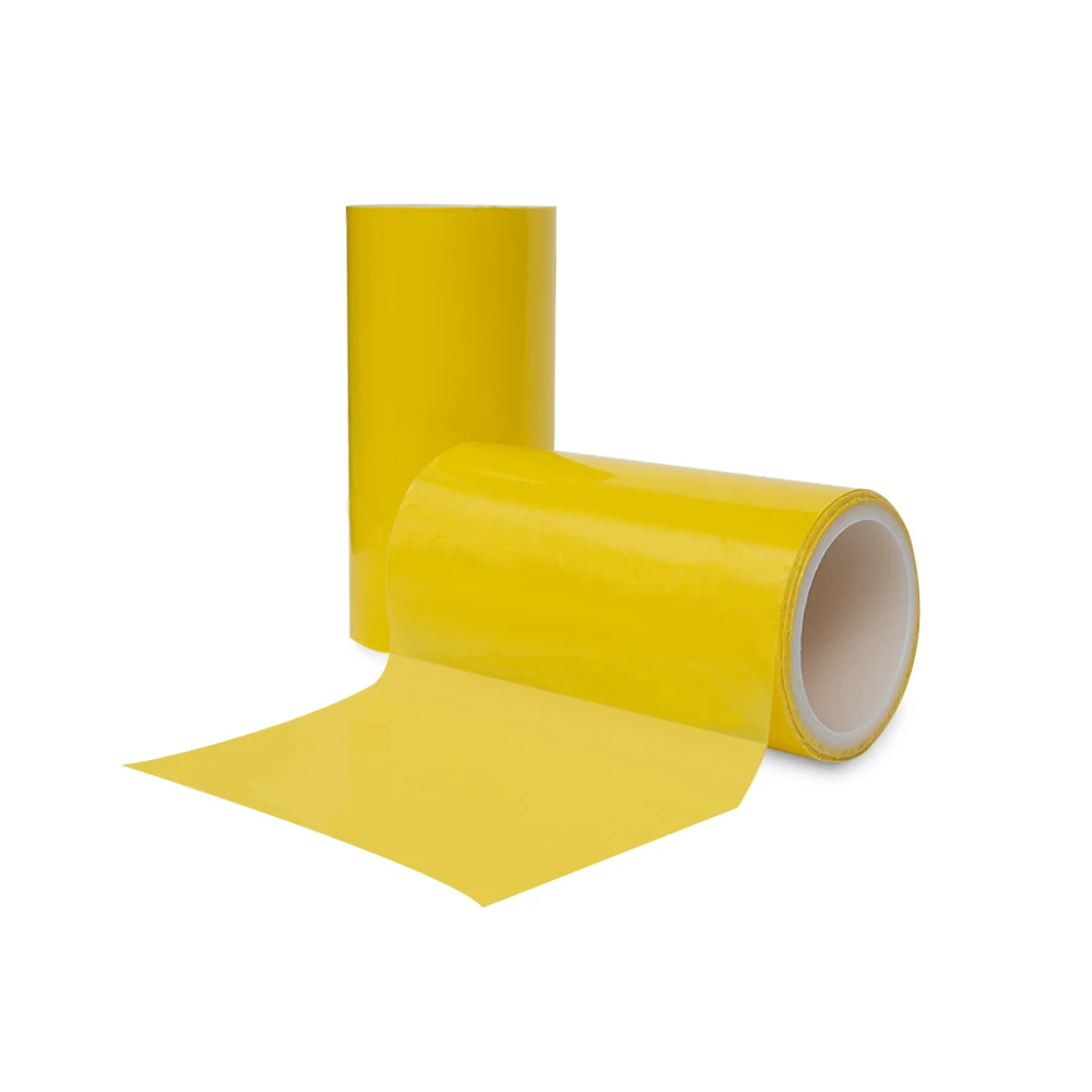 Factory Direct Supply Custom Size Yellow Plastic Film Roll Paper Release Liner For Surface Protection