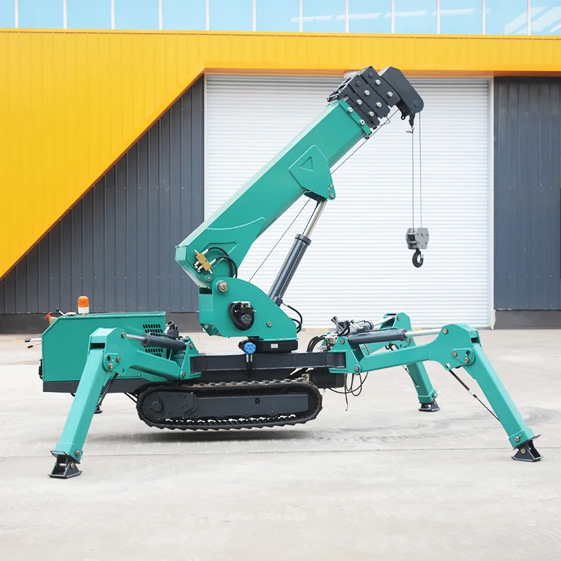 3 5 Tons Indoor Hydraulic Portable Mobiler Telescopic Arm Crawler Small Construction Spider Crane