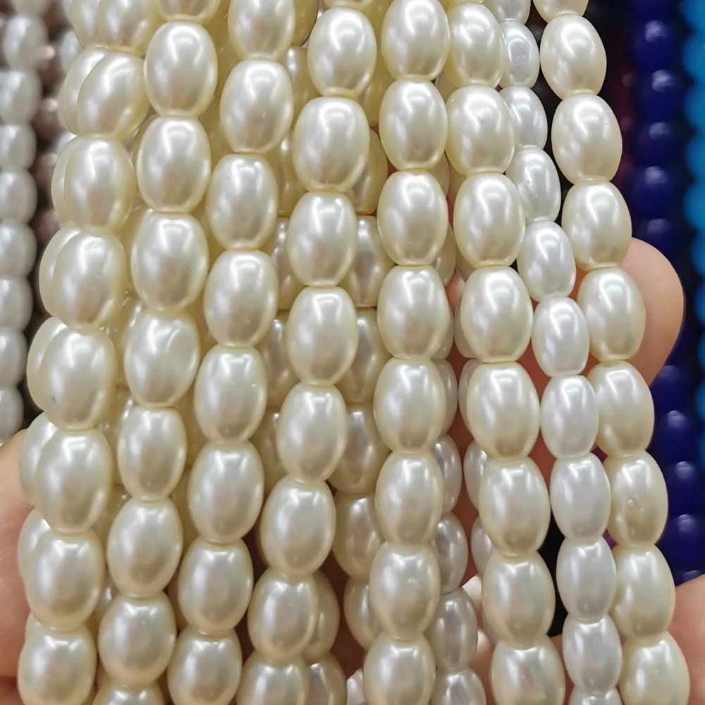 6mm 8mm 10mm Round Beads Glass imitation pearl Loose Colorful Crystal Round Beads For Jewelry Making