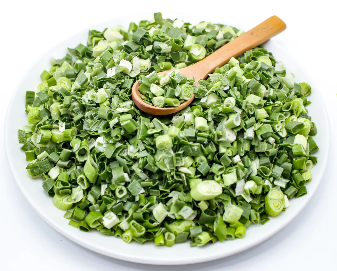 Low Price Freeze Dried Chopped Green Onions Spring Onion Scallions Dehydrated Vegetables FD Drying Process Flakes Leaf