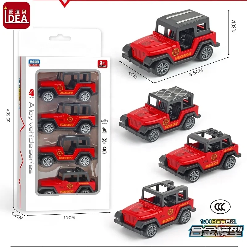 Hot Sale Fire Truck Vehicle Toy Set Mini Rescue Emergency Fire Truck Car Toy Birthday Gifts for Children