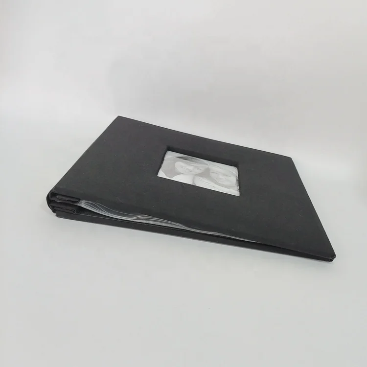 Stocked black fabric screw binding free to add inner pages 8X8 inch photo album