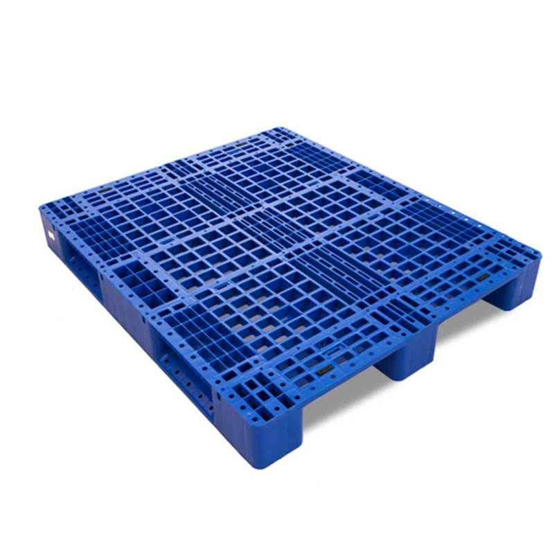 Heavy Duty OEM Single Face/Side Steel Reinforced Durable Use Four Way Entry Industrial Nestable HDPE Euro Plastic pallet