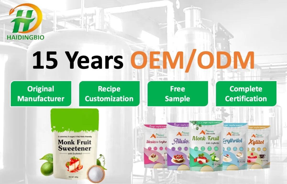 Wholesale Sugar Substitute Zero Calorie Golden/Classical Monk Fruit Sweetener with Natural Erythritol Allulose Stevia Together