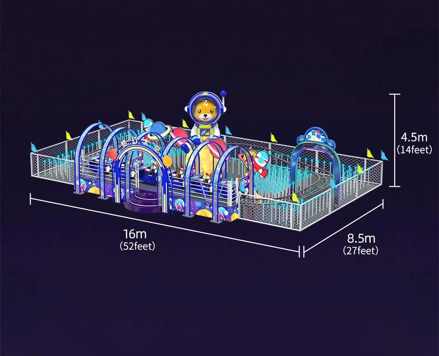 2024 Latest Large Outdoor Amusement Train Ride Equipment Space Theme Carnival Track for Playgrounds from Amusement Park