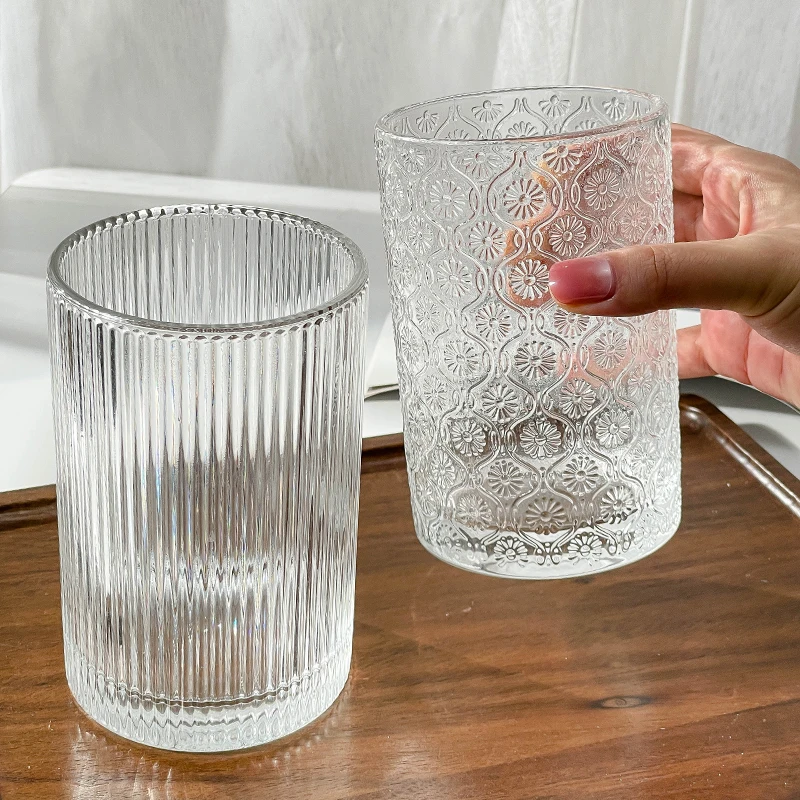 High Transparency Shot Wine Glasses Custom Thick Bottomed Glass Whiskey Glass Vintage Minimalist Straight Body Water Glass
