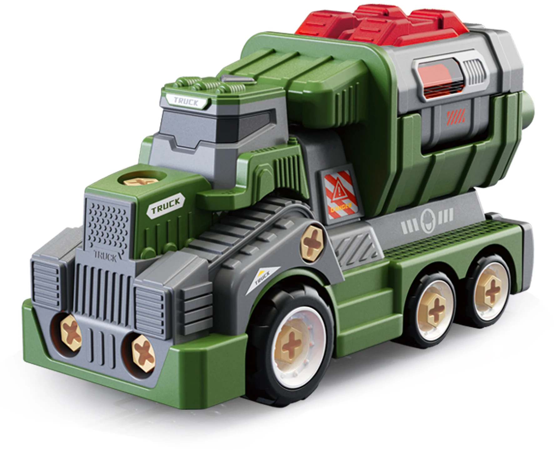 Electric Motorized Military Truck Radar Vehicle Katyusha Rocket Launcher Toy for Kids DIY Assemble Cars Set for Kids