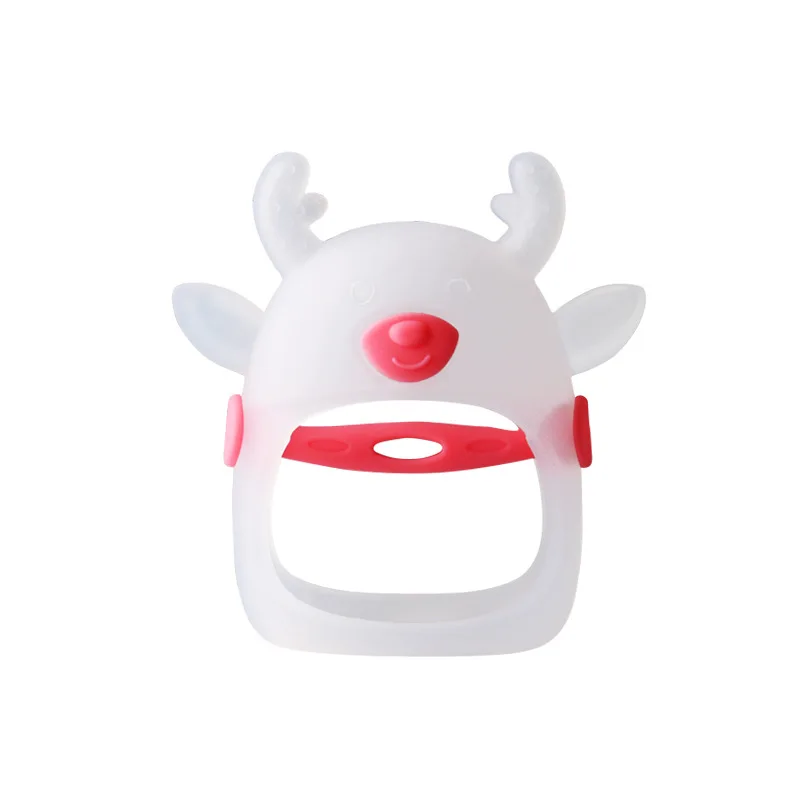 Colorful Food Grade Silicone Animal Deer Shape Baby Teether Multifunction High Quality Safe Material Baby Teether