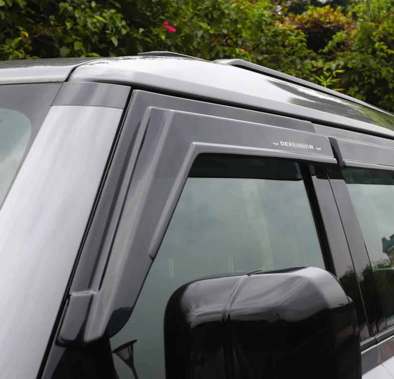Black Plexiglass Window Visor Black Cover Car Accessories New Defender L663 Car Window Visors For Land Rover