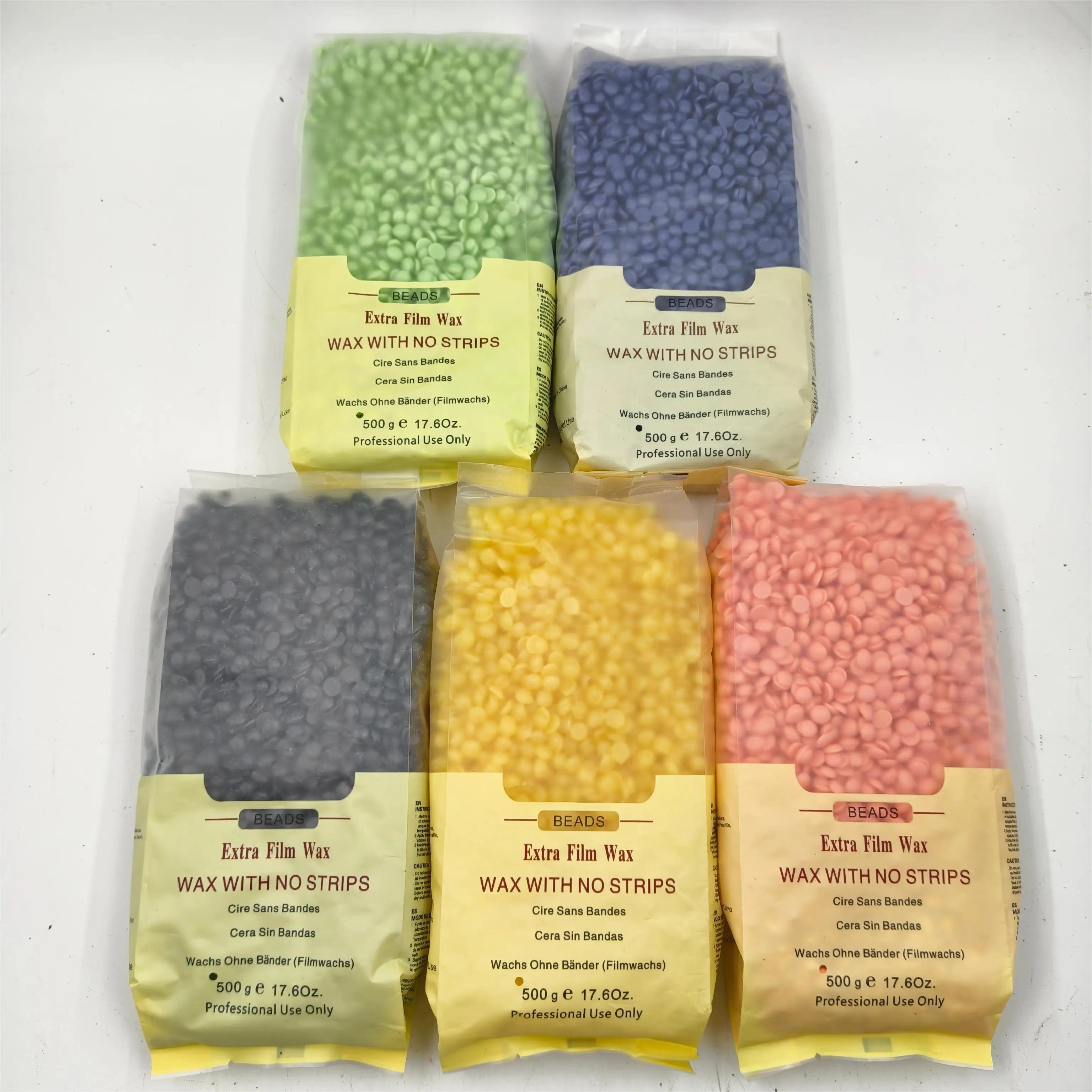Factory 500g White Chocolate Standard Type Hard Wax Beans Cream Brazilian Wax Hair Removal Depilatory Wax Beads for Body Hair