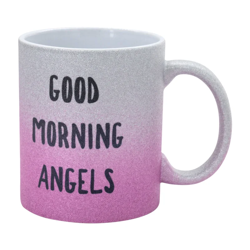 11 унций. Персонализированная блестящая кружка для кофе без рисунка