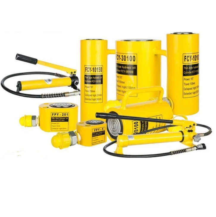 single double acting separate split ram Industrial hydraulic lifting cylinder