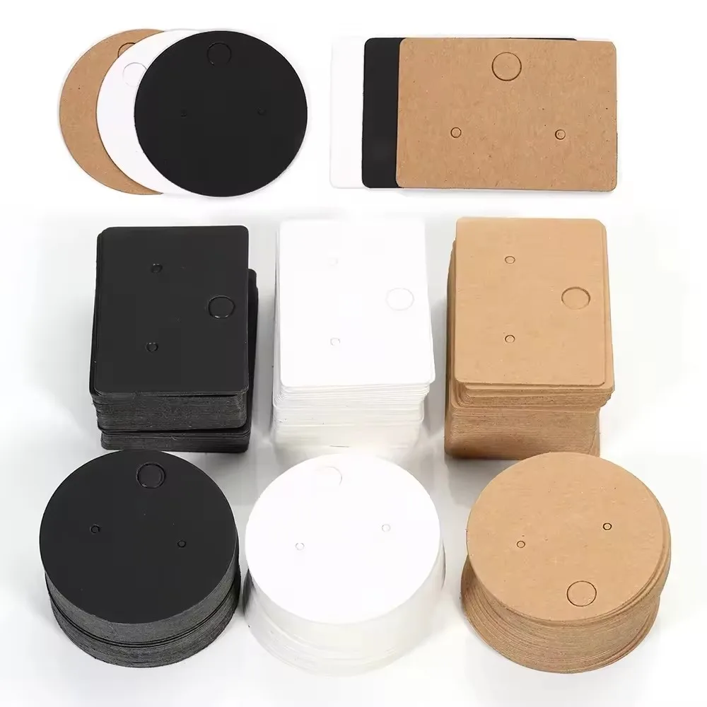 Free Design Earrings Card Wholesale Custom Packaging Jewelry Earring Holder Card Kraft Paper Logo Display Card With Logo