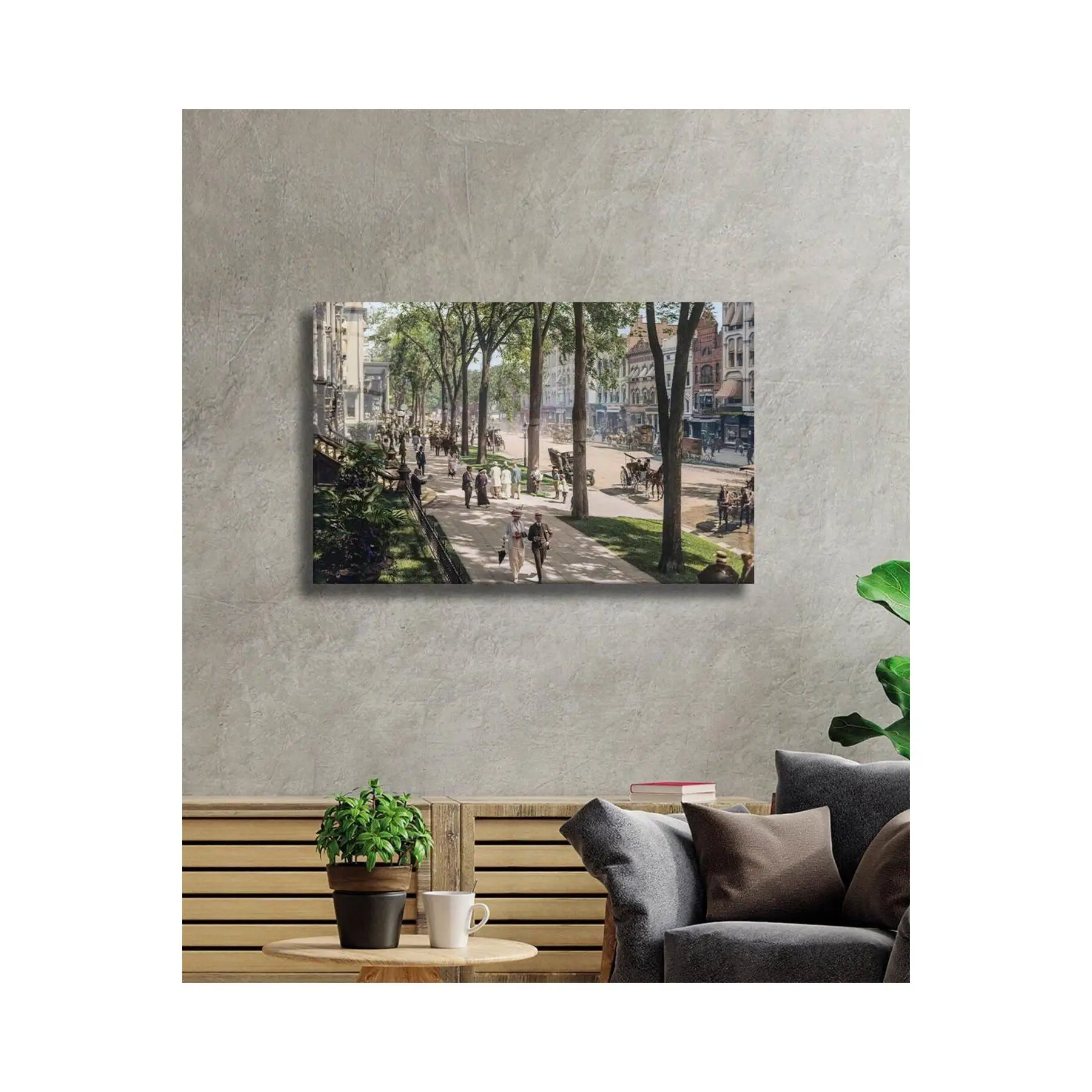 Carriage Park Glass Table 4mm Durable Tempered Glass, Old Street Glass Wall Decor