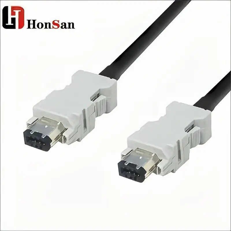 10Pin plug SM-10P IEEE 1394  MR-JEJ3J4 servo drive CN2 10core encoder cable connector for Panasonic Yaskawa Siemens Mitsubishi