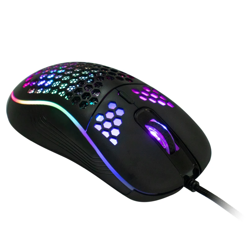 Wholesale 7200DIP optical wired RGB game mouse Ergonomic light cellular professional computer game mouse