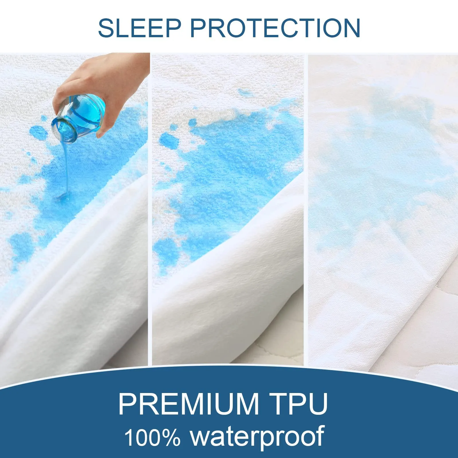 Anti Bed Bug Mattress Cover Cotton Bamboo Terry Waterproof Mattress Protector