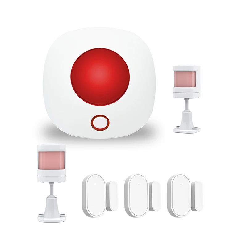 TUYA burglar alarm Siren system with Windows Door Sensor PIR Motion IP Camera 100DB Remoter Security kits Siren
