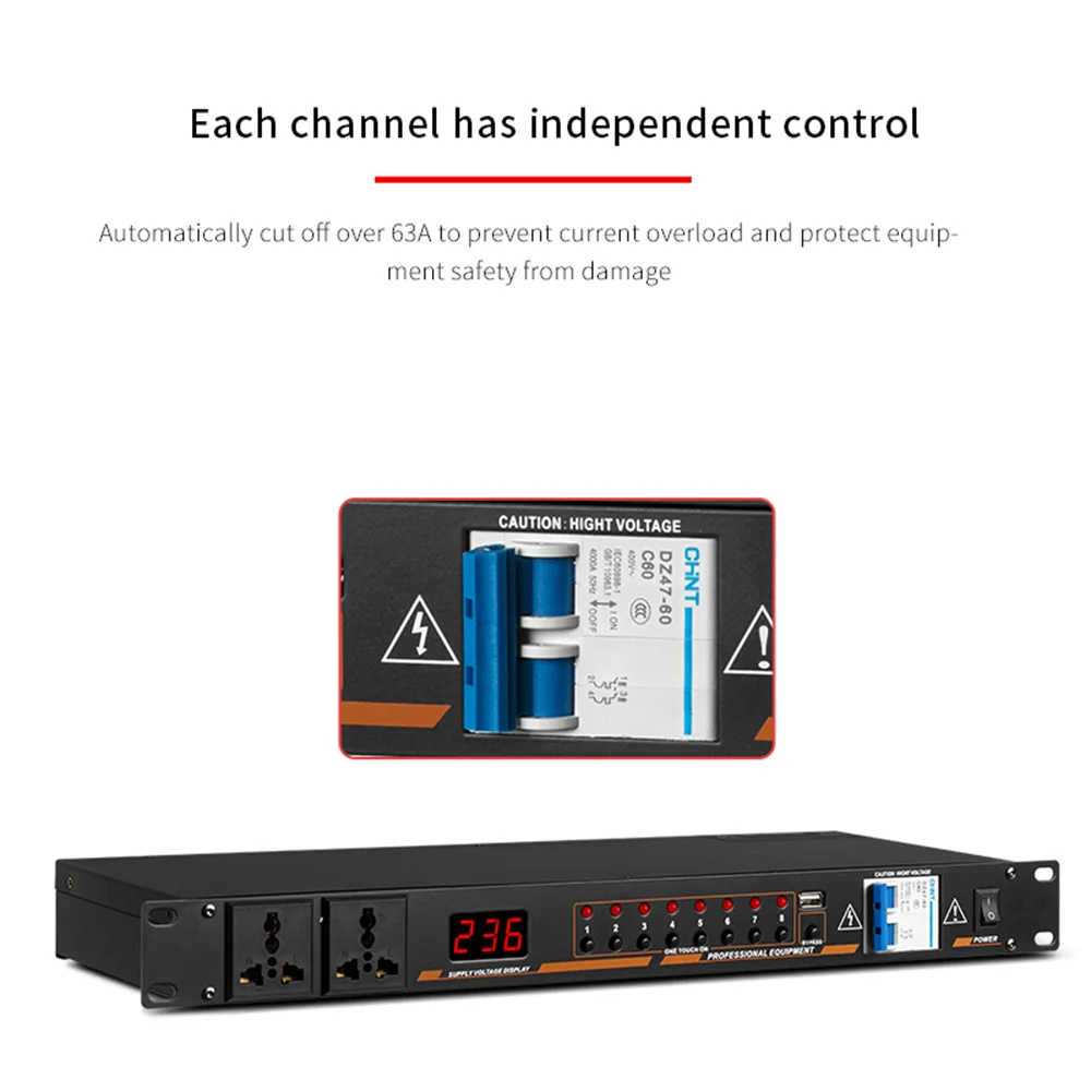 BMG PSS-003 8 Channel High Quality Controller Independent Air Switch Power Sequencer Outlet Socket Control