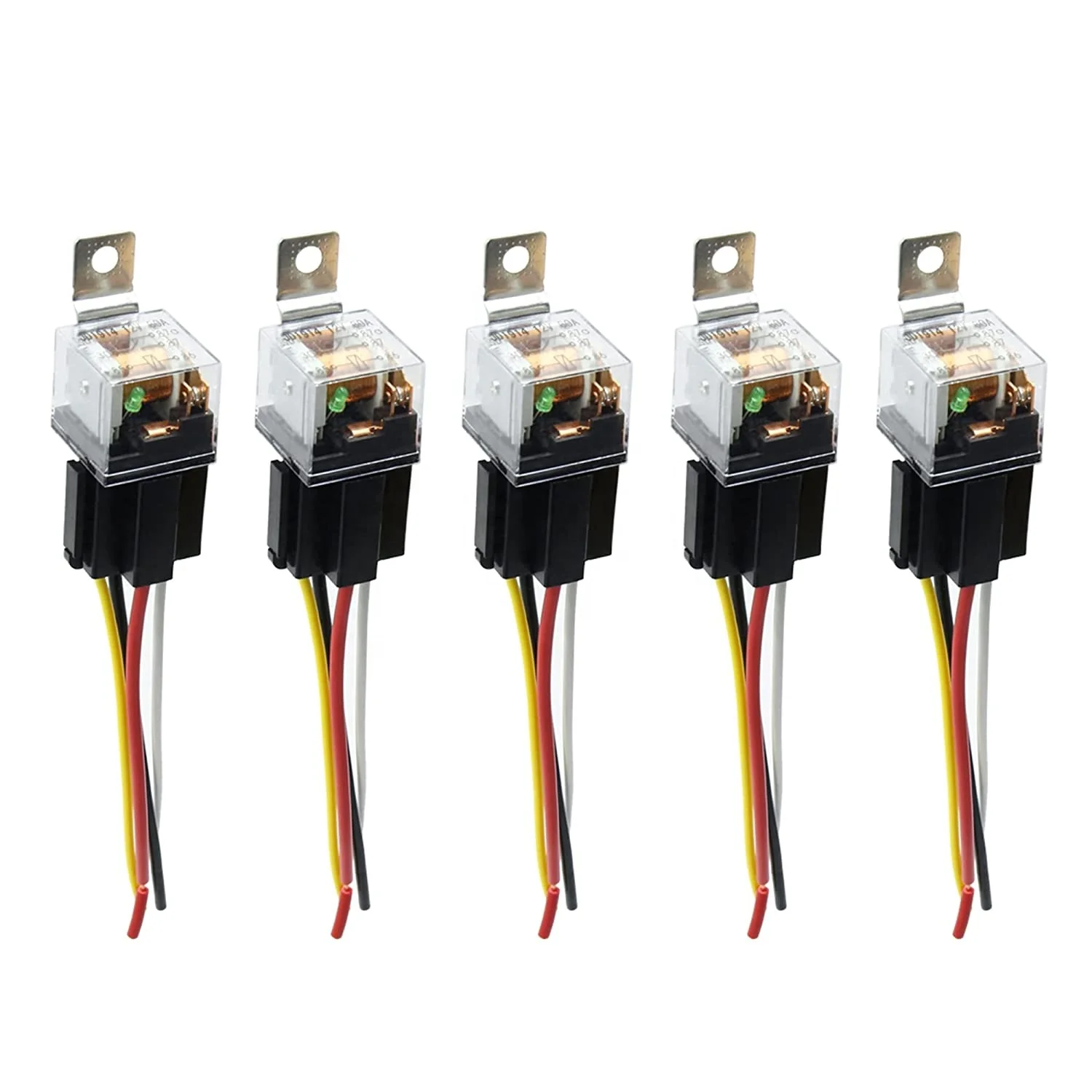 JD-1914 4 Pin AC/DC 12V 80A Универсальный Автомобиль Мотор предохранитель реле мощности и страховочным поводком
