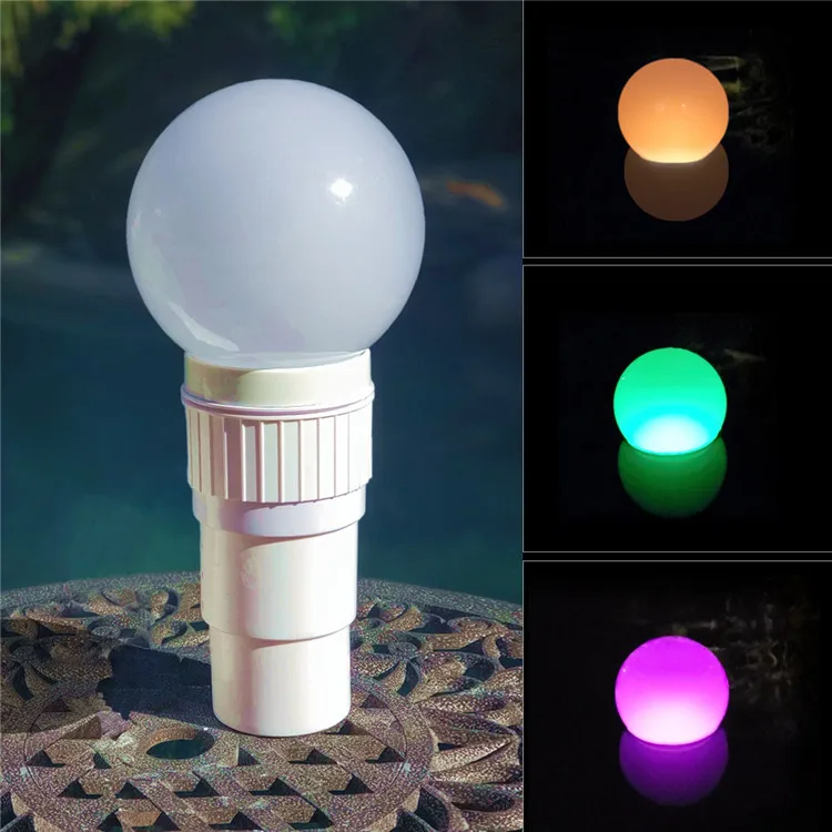 Anti-Sinking Pool Chlorine Dispenser Floater with Colorful Solar Ball Lights Floating Pool Chlorinator for Hot Tub