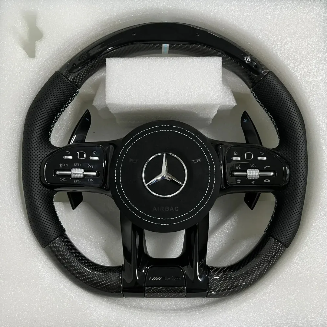 Автомобильный руль для Mercedes Benz W176 W213 W205 W253 C220 C257 Cl E C Cls Cla Gla Gle Class Amg 2016 к 2019 из углеродного волокна