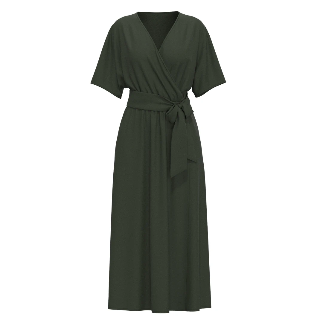 Women V neck A line evening dress short sleeve high quality  maxi dress lady plus sizes women casual dresses