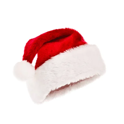 Wholesale Custom Christmas Hat Winter Santa Hat Felt Plush Velvet Christmas Hats In Bulk