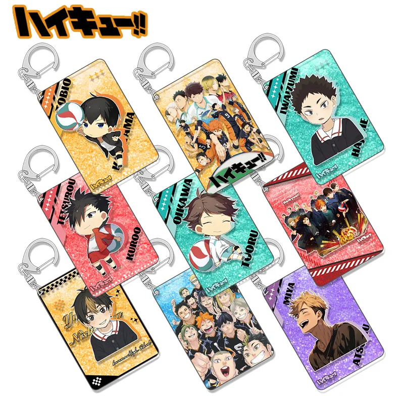 Anime Cartoon Figure Keychain Bag Accessories Haikyuu!! Anime Keychain Jewelry