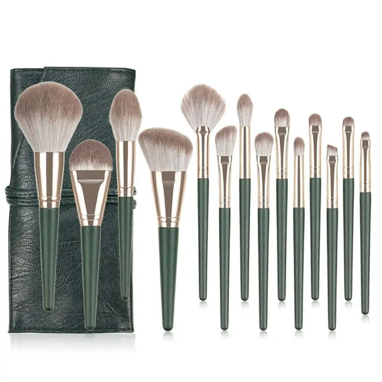 Hot Selling Makeup Brush Set 14pcs Silver Custom Logo Make Up Brushes