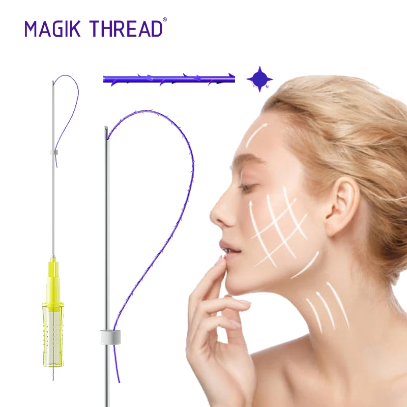 21G 100mm Cog 3D L Blunt cannula mono cog 3d nose pdo threads cones