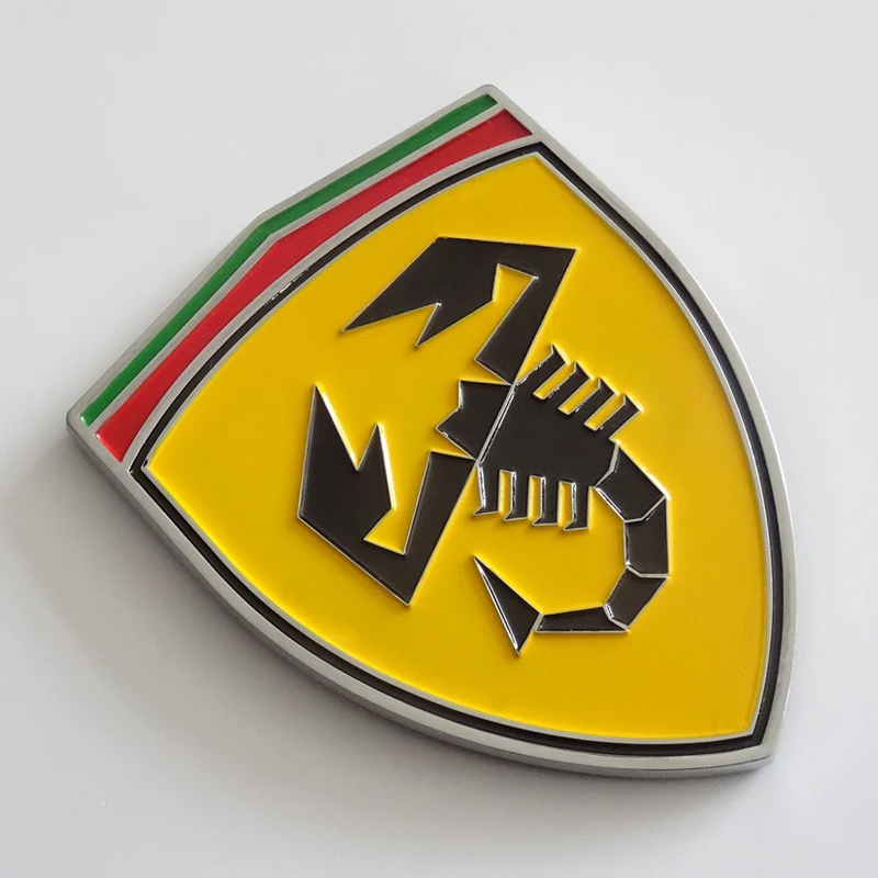 Promotion Custom Cheap Fashion Metal Logo Labels Car Zinc Alloy badge Scorpion Pattern Metal Label