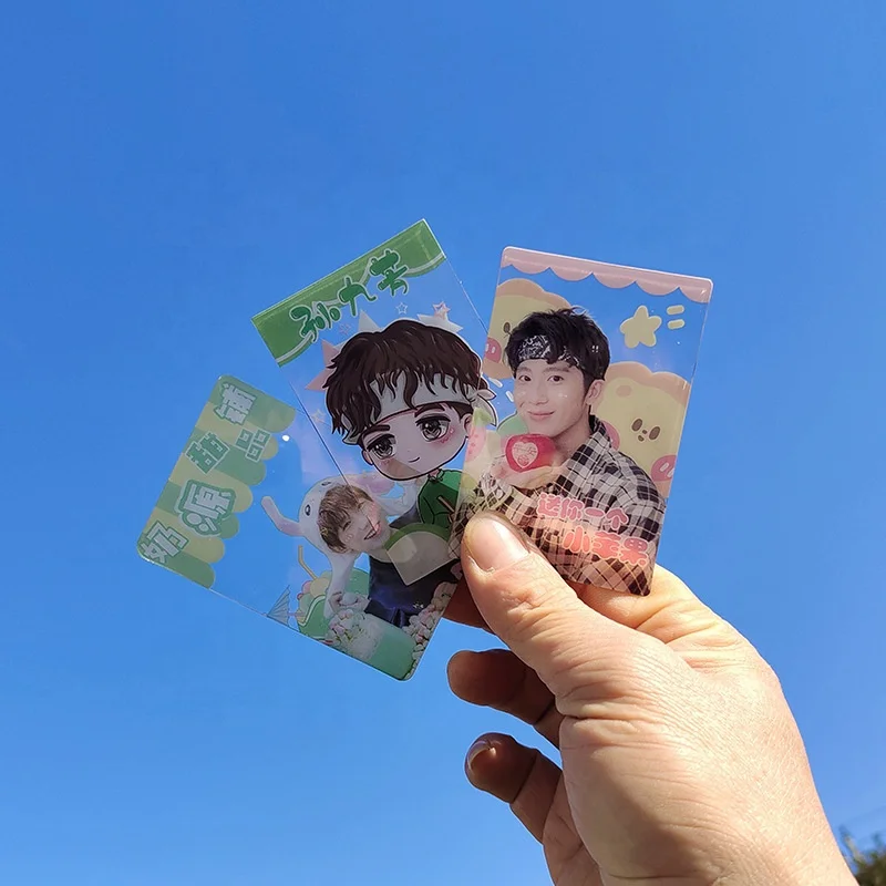 Пользовательские ПВХ пластиковые прозрачные k pop фотооткрытки для фанатов коллекции