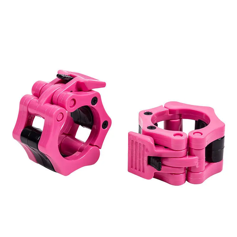 Fitness weightlifting barbell spring clamps collar lock 50mm plastic barbell bar collar clamp