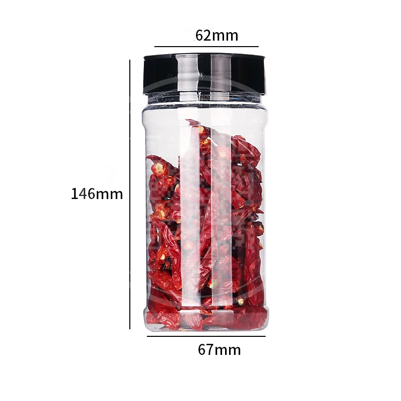 PET Plastic Salt and Pepper Spice Seasoning Bottle with Flip Lid