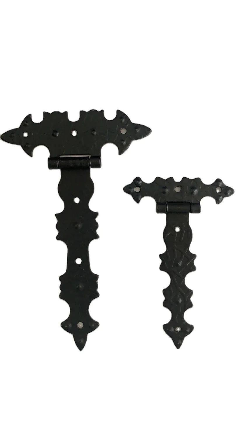 Furniture Hardware High Quality Black Steel Small Decorative Gate Hinge Tee Hinge