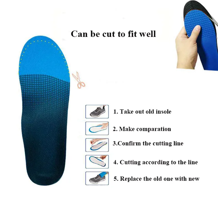 Amazon Hot Seller Plantar Fasciitis Feet Insoles Arch Supports Orthotics Insole