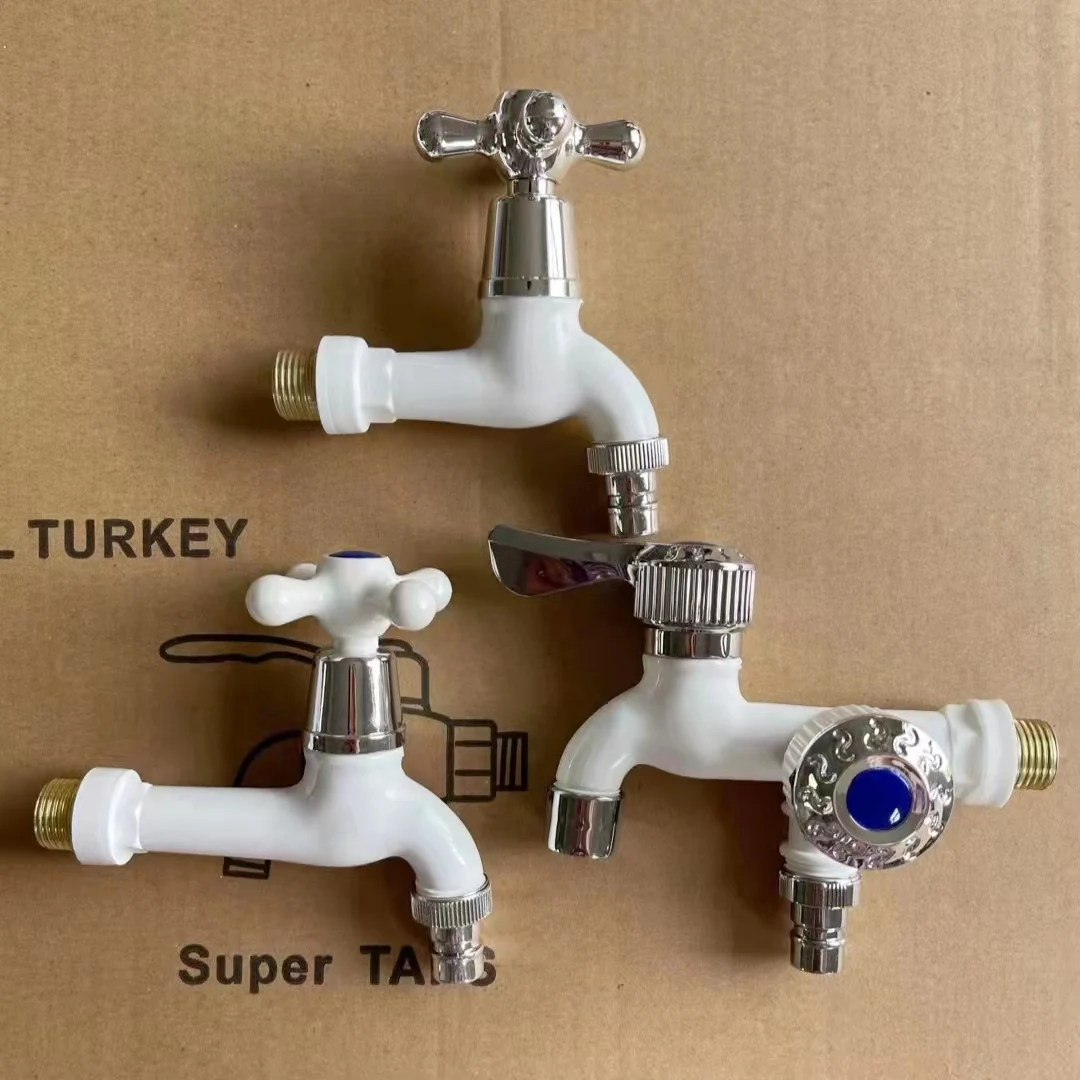 LJ-384 Top sale abs chrome plating kitchen sink tap chrome bathroom plastic basin pvc faucet tap