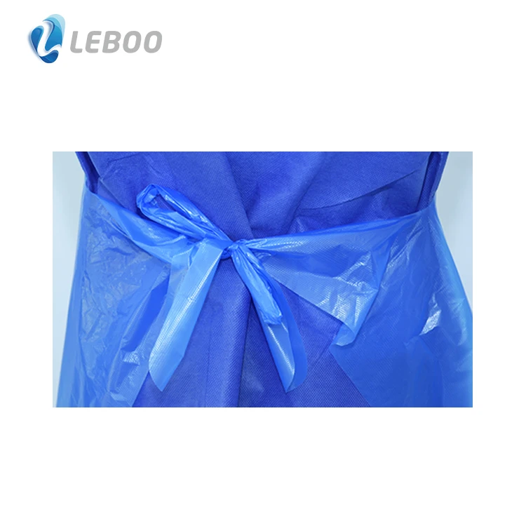 Высококачественный одноразовый фартук Leboo для пищевой промышленности синий