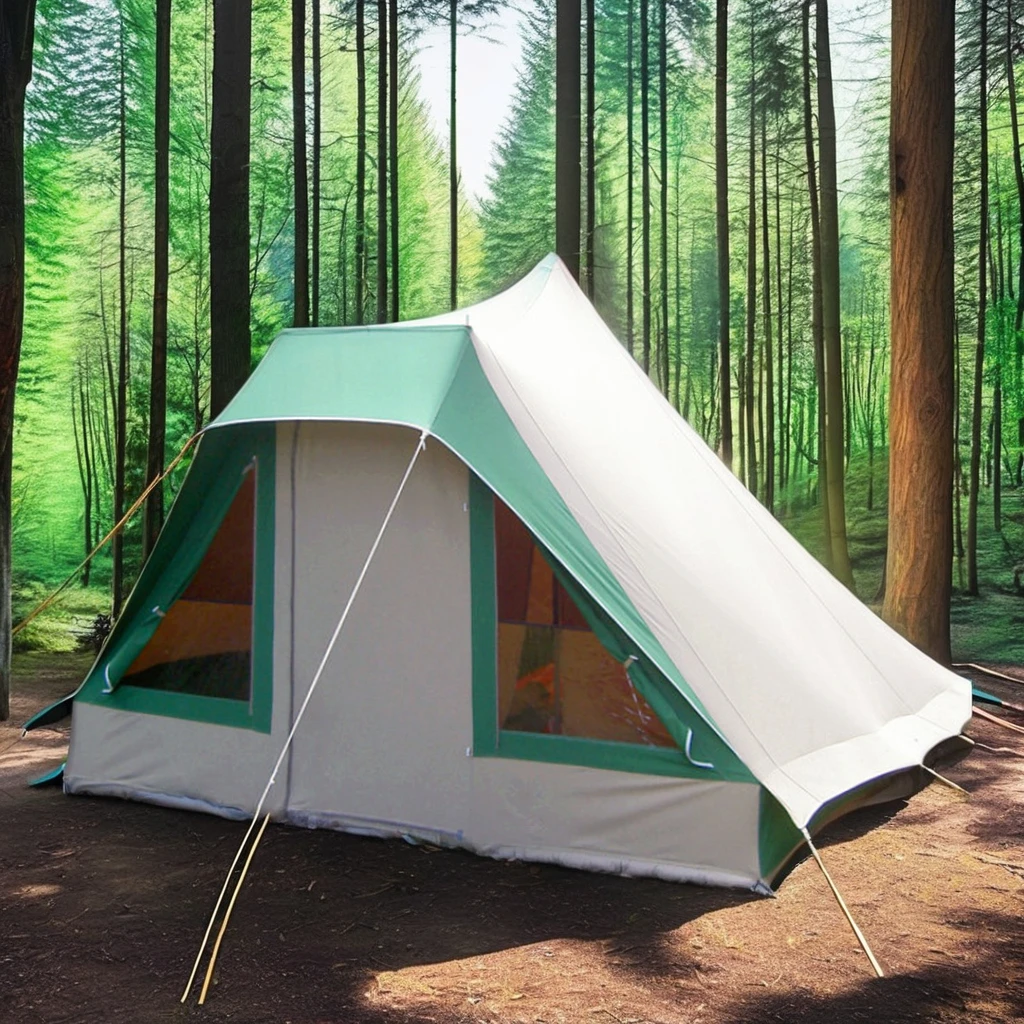 2017 New Pyramid Yurt Tent Waterproof Cotton Canvas Bell Tent for Camping PVC and Oxford Fabric