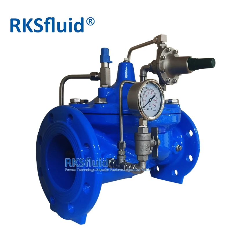 ANSI Ductile Iron DN100 PN16 CF8 Seated Flange Pressure Reducing Valve for Water System