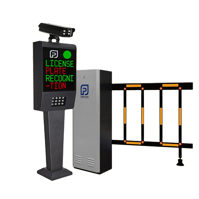 Parking lot  Fully Automatic LPR Camera License Plate Recognition System Plastic Straight Boom Barrier Gate