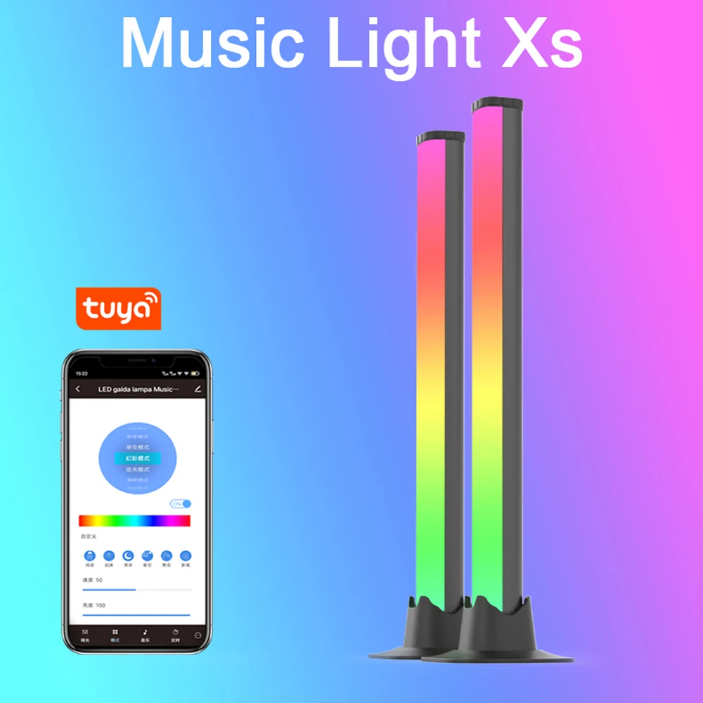 RGBIC Smart LED Light Bar Modern White PC Body Ambient Gaming Table Lamp Music Rhythm Dimmer App Control TV Ambiet Backlights